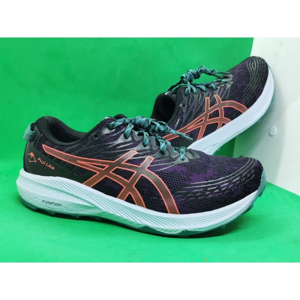 ASICS Fuji Lite 3 Running Shoes Women Size 9.5 Night Shade Trail Sneakers
